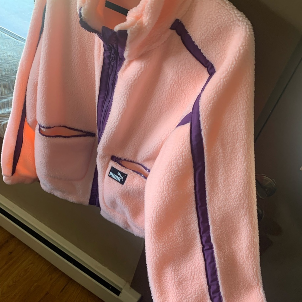 PUMA Oversized Fleece Jacket size XL - Picture 4 of 6